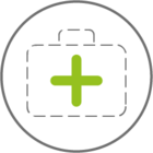 Icon mit Erste-Hilfe-Koffer